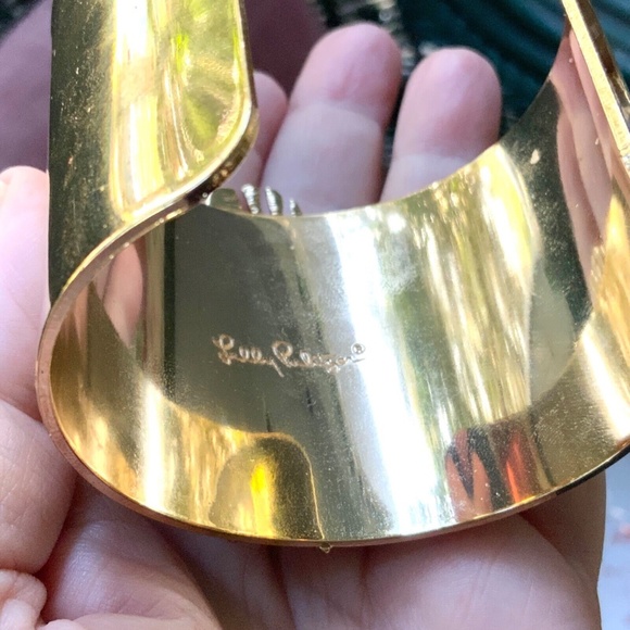 Lilly Pulitzer Cuff Bracelet NWT STUNNING RARE ⭐️NWT - STARFISH SEASHELL GOLD - Picture 12 of 14